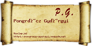 Pongrácz Györgyi névjegykártya