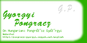 gyorgyi pongracz business card